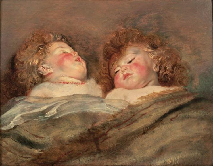 unknow artist Rubens Two Sleeping Children China oil painting art